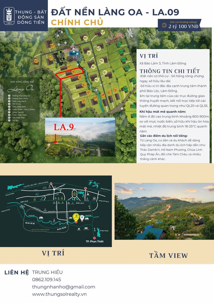 Đất Làng Oa Bảo Lộc 1000m² - Không gian sống giữa thiên nhiên!