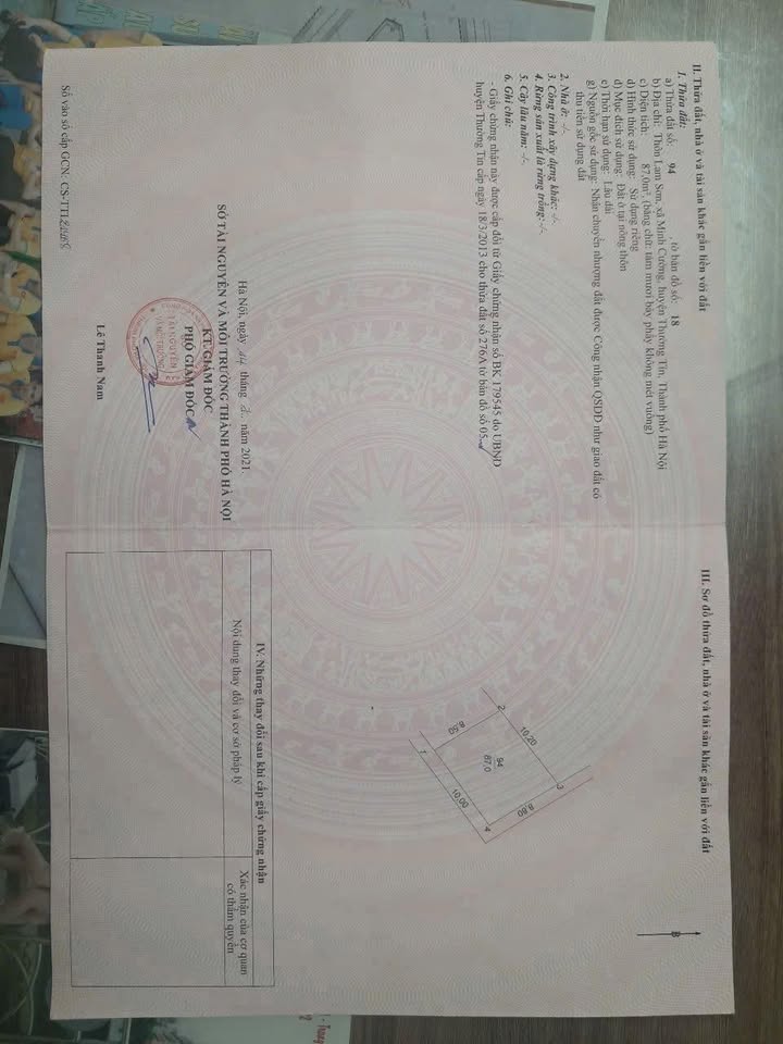 Đất nền góc tại xã Minh Cường, Thường Tín, 87m² - Cơ hội đầu tư tuyệt vời!