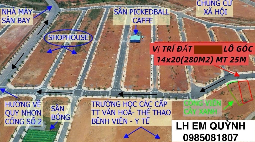 Đất nền VSIP Vân Canh 280m² giá 2.6 tỷ - Lô góc 3 mặt tiền hiếm có!