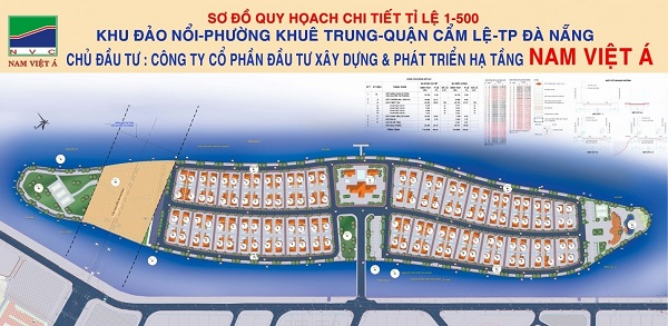 Bán đất biệt thự Đảo Nổi Đà Nẵng 350m² - Giá chỉ 55 triệu/m²
