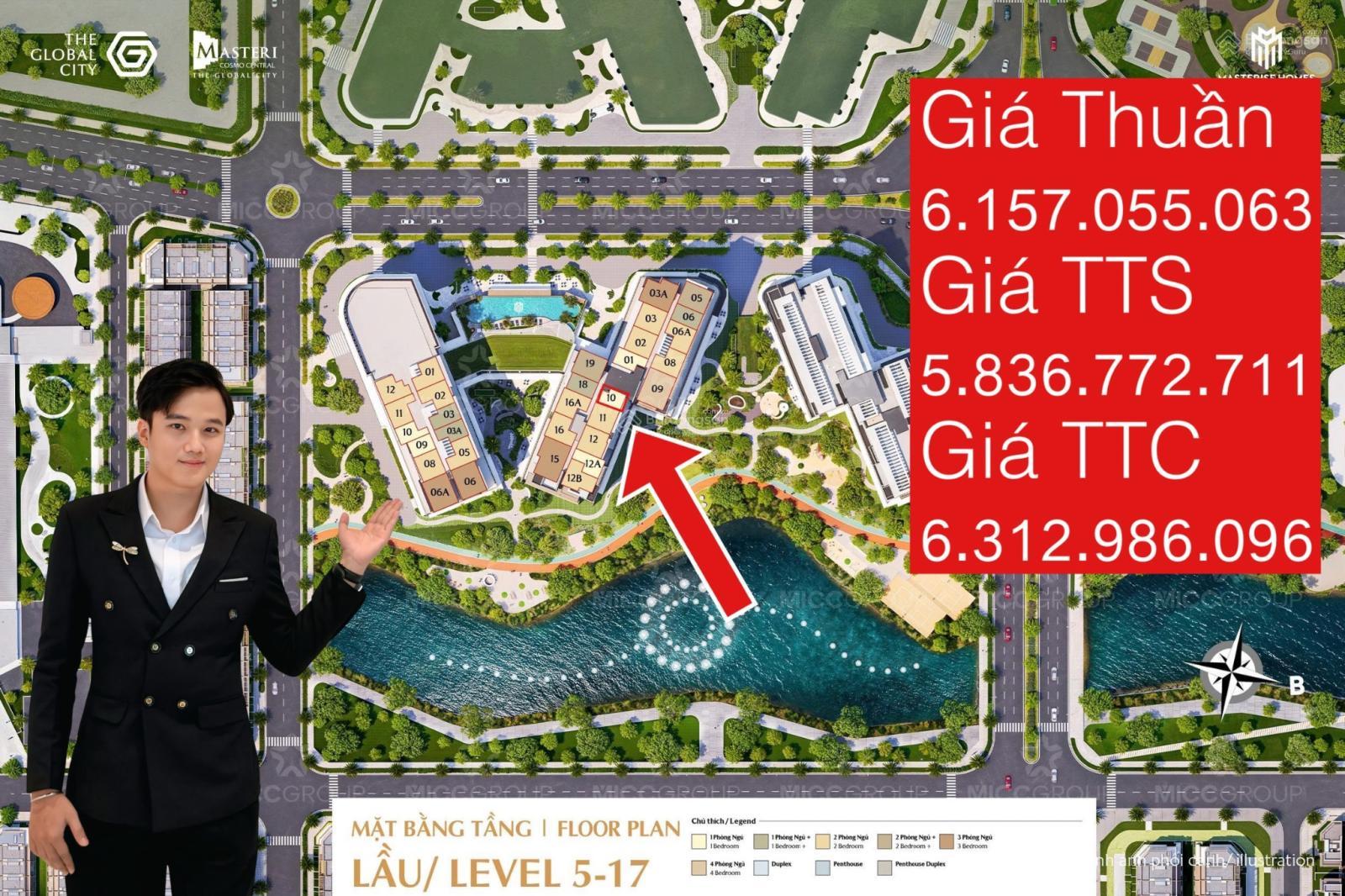 Căn hộ 1PN Masteri Cosmo Central Quận 2 giá 5,836 tỷ - View nhạc nước tuyệt đẹp!