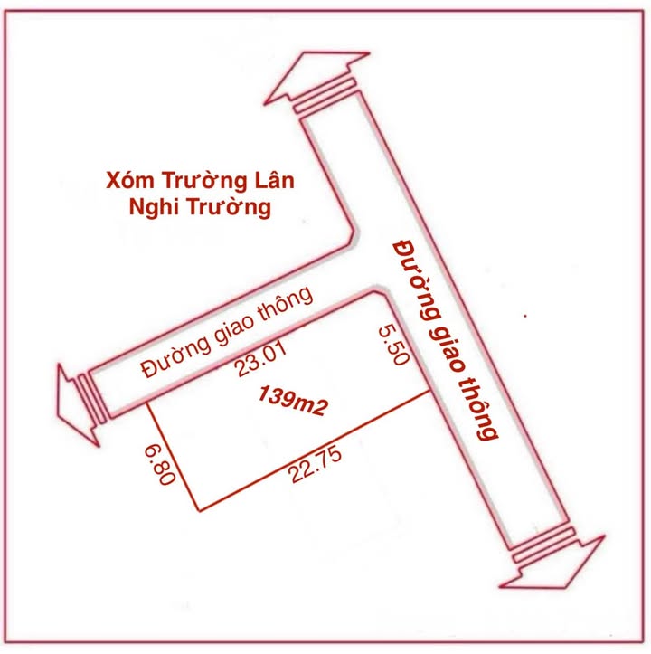 Đất nền lô góc Xóm Trường Lân, xã Nghi Trường, 139m² - Cơ hội đầu tư tuyệt vời!