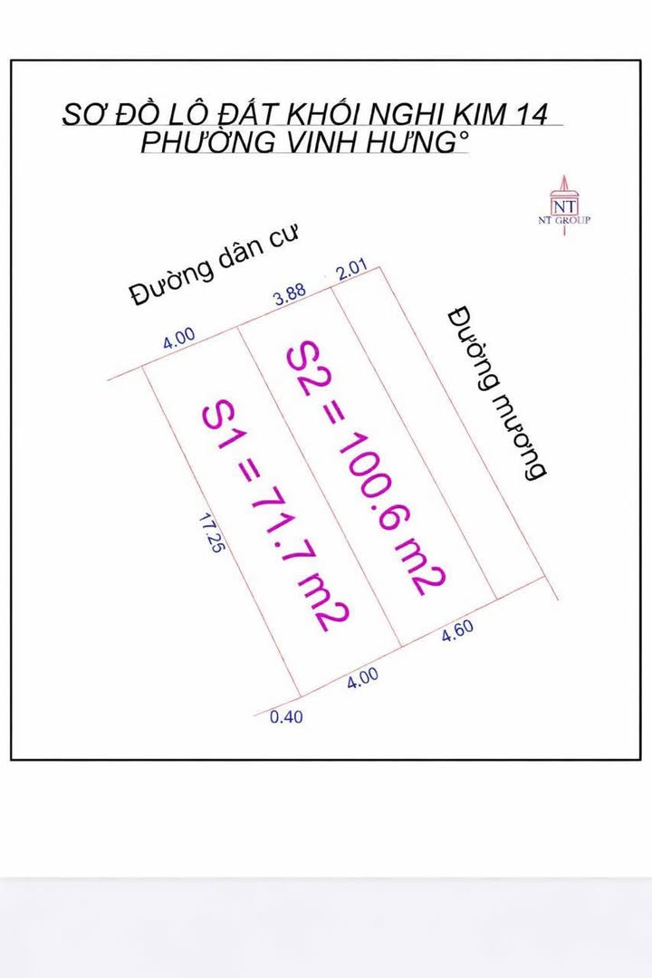 Đất nền Nghi Kim, TP Vinh 71m² giá 1.68 tỷ - Sổ đỏ chính chủ, ô tô vào tận nơi!