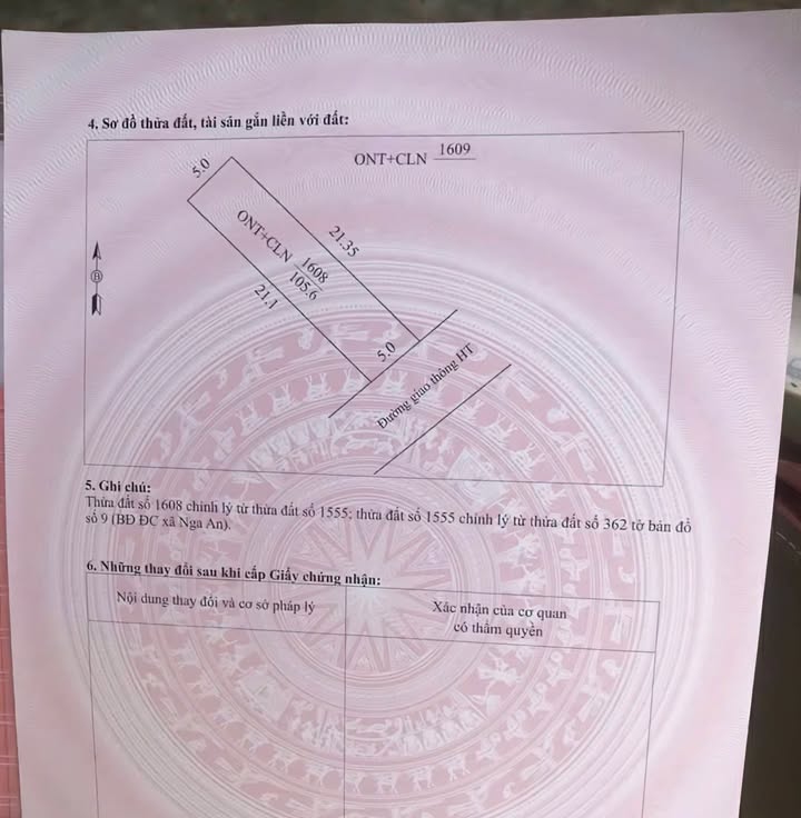 Đất thổ cư tại xã Nga An, Thanh Hóa 105m² - Vị trí thuận lợi, giá thỏa thuận!