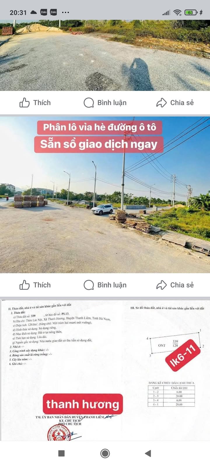 Đất nền Xã Thanh Hương, Huyện Thanh Liêm 120m² giá 1.7 tỷ - Cơ hội đầu tư tuyệt vời!