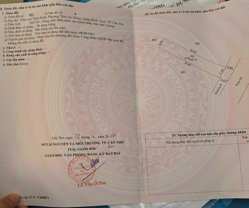 Đất nền 160m² Trà Nóc Cần Thơ giá chỉ 650 triệu - Cơ hội đầu tư tuyệt vời!