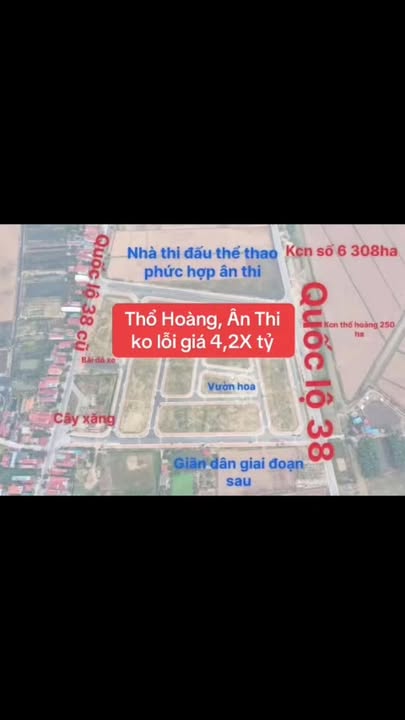 Đất nền tại Hoàng Ân, Ân Thi 100m² giá 4.2 tỷ - Cơ hội đầu tư hấp dẫn!