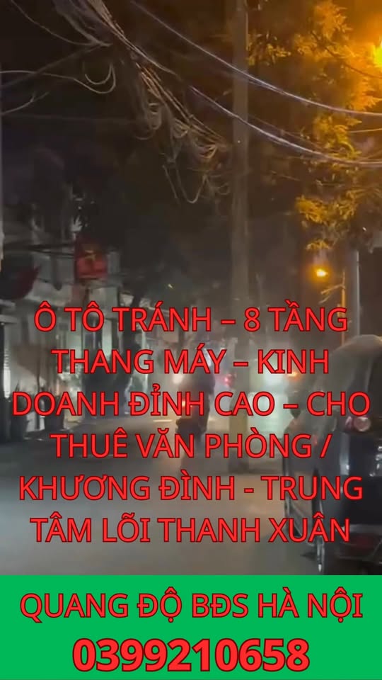 Tòa nhà văn phòng 8 tầng Khương Đình 60m² giá 25 tỷ - Đầu tư sinh lời cao!