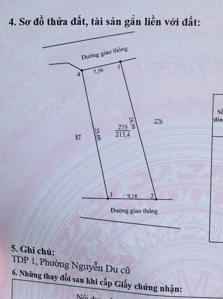 Lô đất 2 mặt tiền tại Bắc Hà, Hà Tĩnh - Diện tích 213m² - Cơ hội đầu tư hấp dẫn!