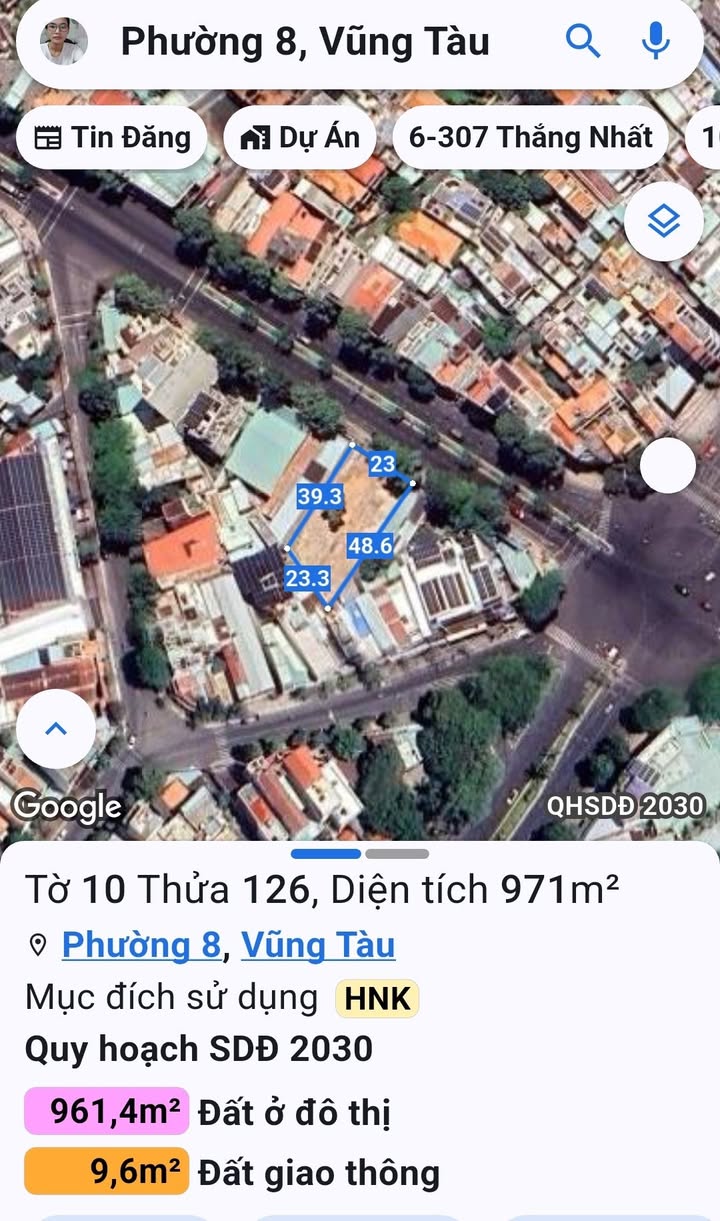 Đất mặt tiền đường Nguyễn An Ninh Vũng Tàu 971m² giá 95 tỷ - Cơ hội đầu tư hấp dẫn!