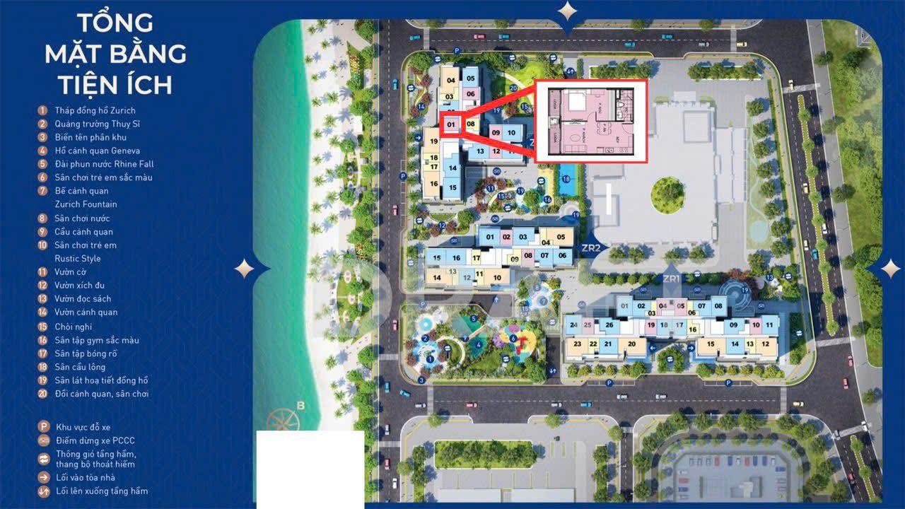 Căn hộ 1 phòng ngủ Vinhomes Ocean Park 44m² giá thỏa thuận - Chính chủ bán gấp!