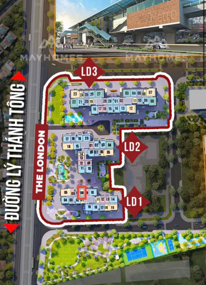 Căn hộ Studio LD1 Vinhomes Ocean Park 29.7m² giá 2.3 tỷ - Hướng Đông Bắc thoáng mát