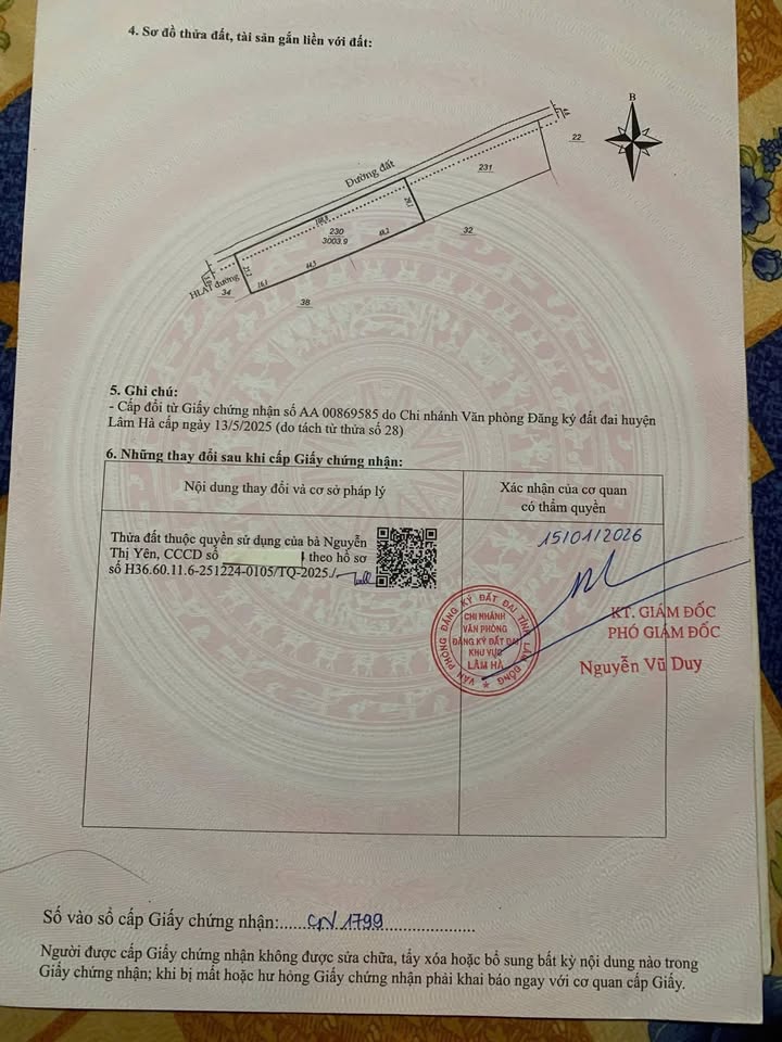 Đất nền 1080m² tại Hoài Đức, Lâm Hà - Giá tốt 1.8 tỷ, sổ đỏ chính chủ!