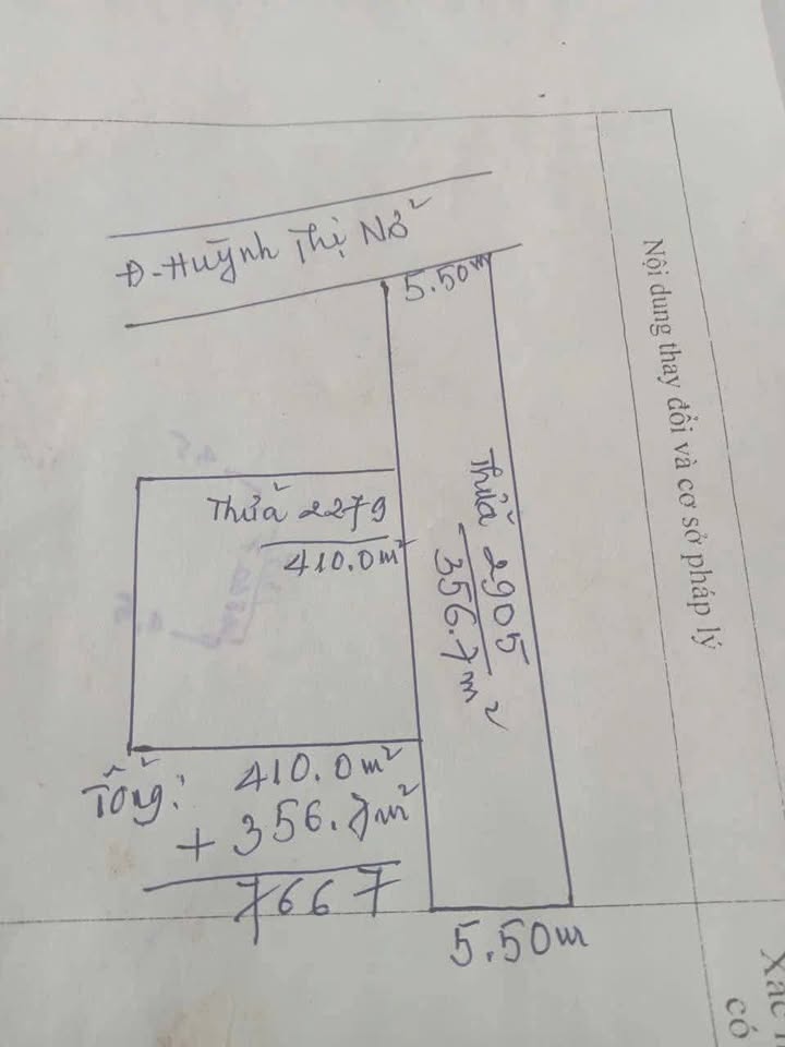 Đất CLN mặt tiền Huỳnh Thị Nở, Cái Răng 766m² giá 3 tỷ - Cơ hội đầu tư tuyệt vời!