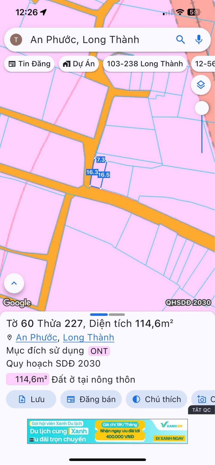 Đất nền An Phước 123m² giá 1.5 tỷ - Sổ hồng chính chủ, đầu tư sinh lời!