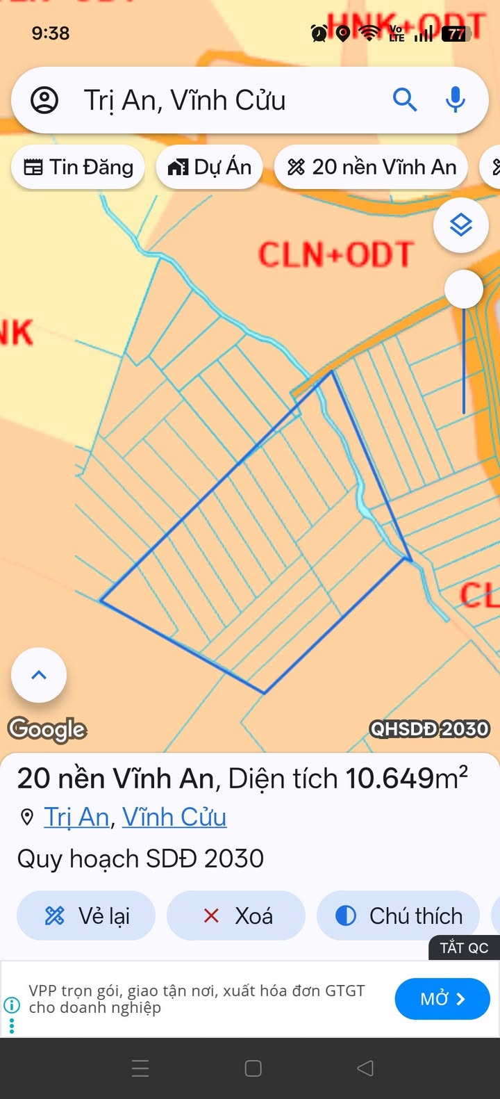 Đất nền Khu phố 2, Xã Trị An, 500m² giá 500 triệu - Sổ riêng, đầu tư sinh lời!