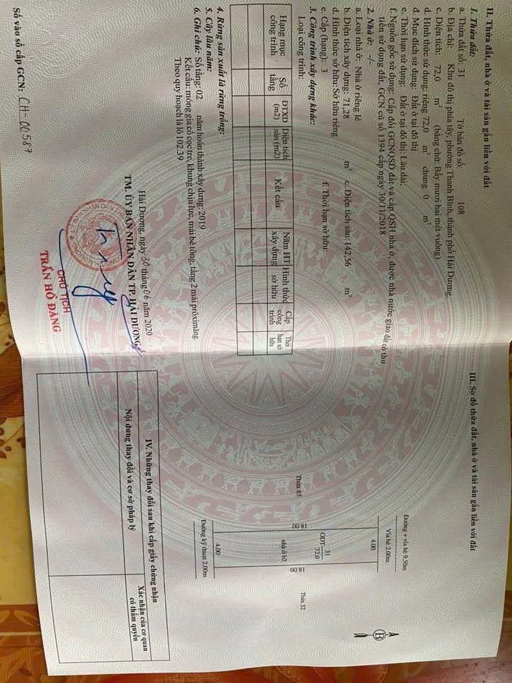 Bán nhà mặt phố Trần Khát Chân, Hải Dương 72m² giá 3.9 tỷ - Cơ hội đầu tư hấp dẫn!