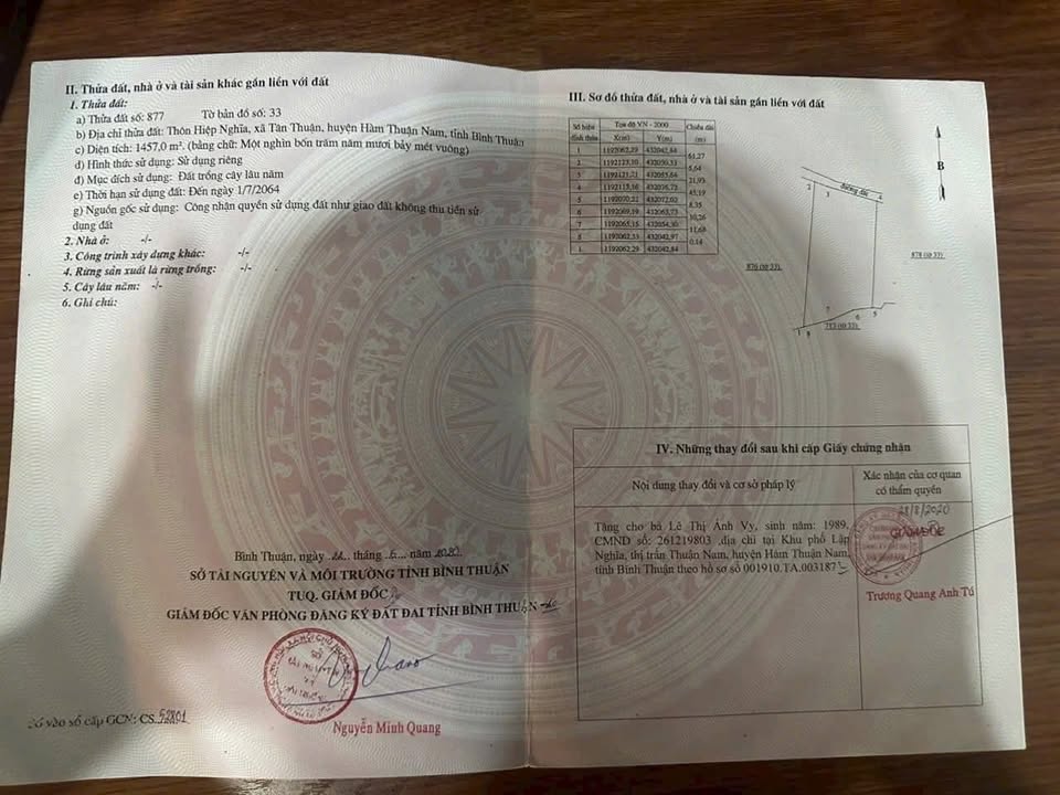 Lô đất Tân Thành, Hàm Thuận Nam 1457m² giá 699 triệu - Cần bán gấp cho khởi nghiệp!