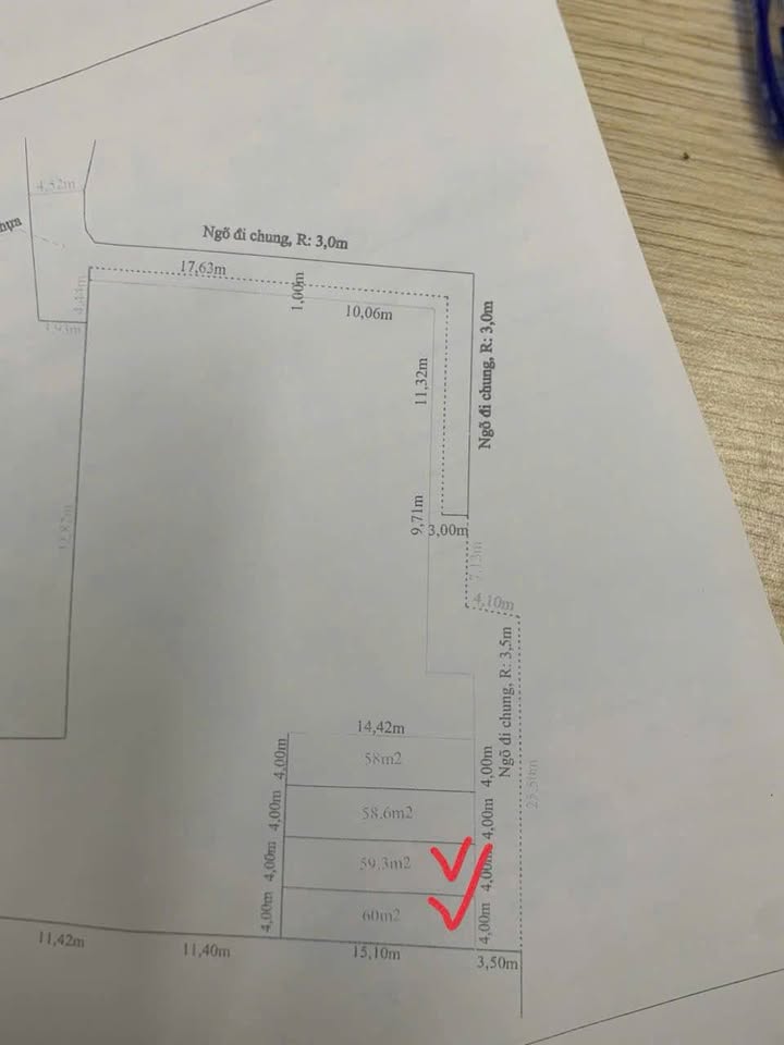 Đất nền Phường Hồng Thái, Quận An Dương 59m² giá 1.2 tỷ - Ngõ ô tô đỗ cửa