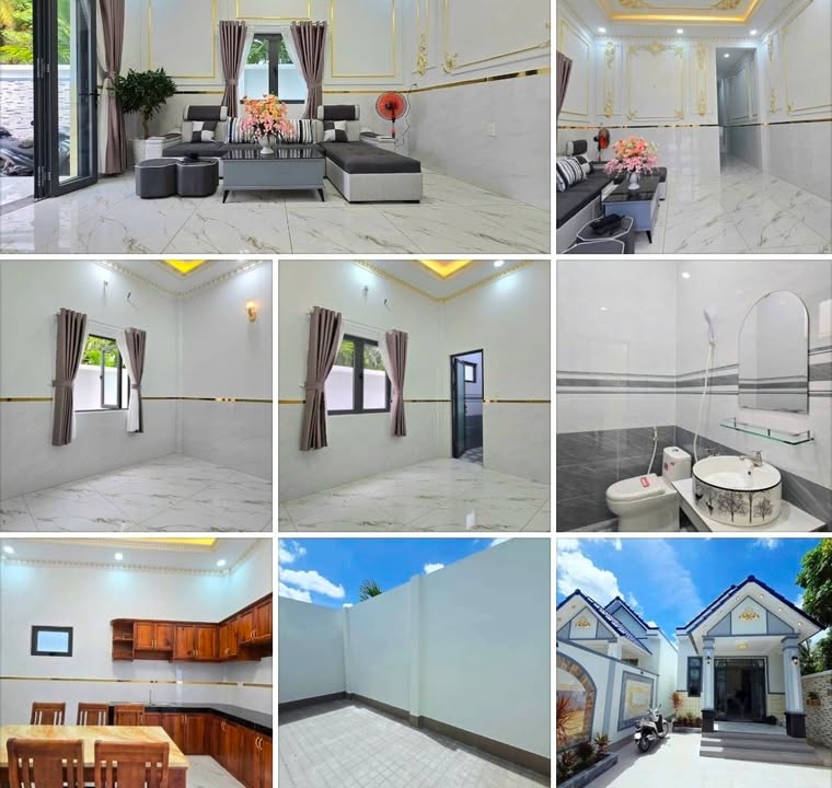 Nhà mặt tiền đường Lộ nhựa Triền Đồng, Phú Tân, 200m² - Thiết kế Tân Cổ điển sang trọng!