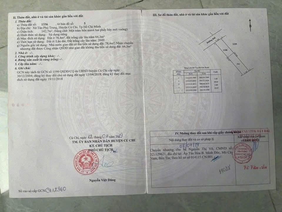 Đất nền Ấp Cây Da, Tân Phú Trung, 140m² giá 1.8 tỷ - Sổ đỏ chính chủ, thương lượng!