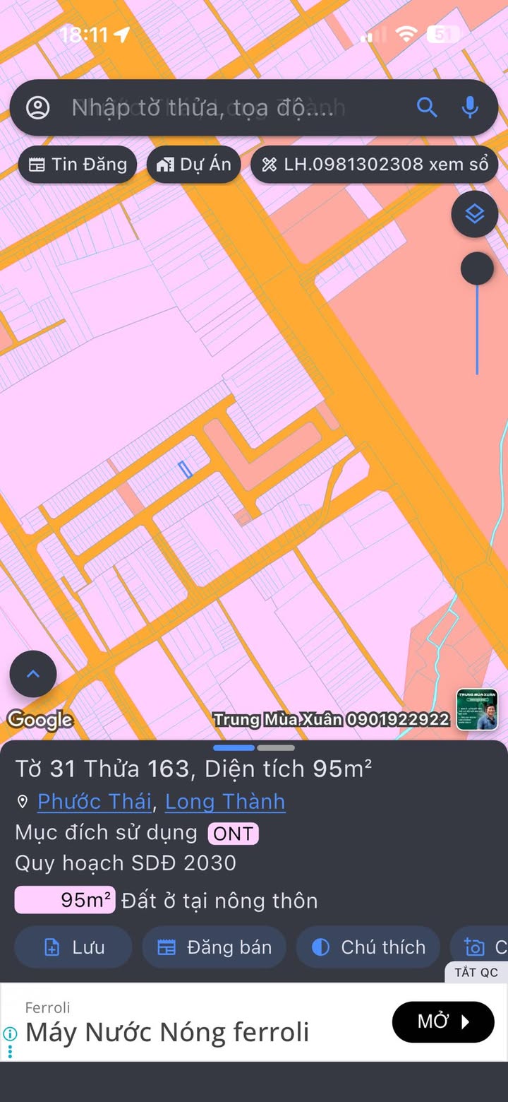 Đất nền Chợ Long Phú, Đồng Nai 95m² - Sổ riêng thổ cư, giá tốt!