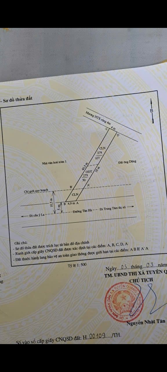 Đất mặt đường tránh lũ Phường Tân Hà 200m² giá 2 tỷ - Sổ đỏ chính chủ!