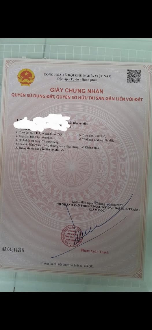 Đất nền Nha Trang 100m² giá 2.42 tỷ - Sổ riêng chính chủ, vị trí đắc địa!