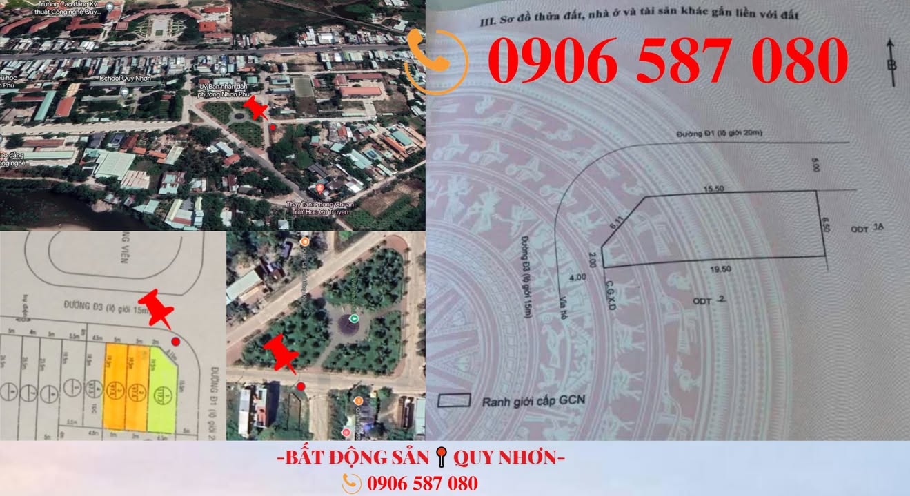 Lô đất góc 117.7m² tại Phường Nhơn Phú - Vị trí kinh doanh đắc địa