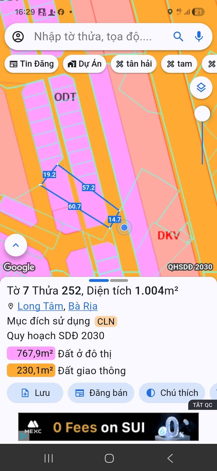 Đất nền 1.003m² đường Phạm Văn Nghị, Bà Rịa - Giá 5.8 tỷ - Cơ hội đầu tư tốt!