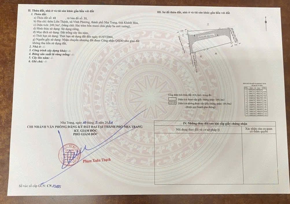 Đất thổ cư đường Nguyễn Xiển Nha Trang 434m² giá 2 tỷ - Cơ hội đầu tư tuyệt vời!