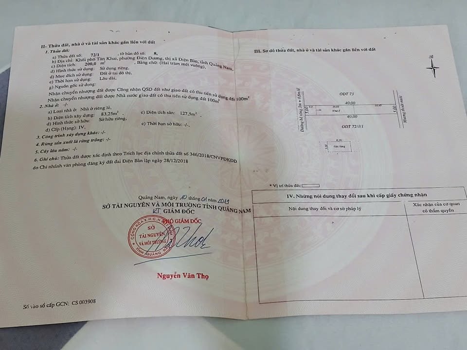 Nhà bán tại Điện Dương, Đà Nẵng 200m² giá 3 tỷ - Cơ hội sở hữu ngay!