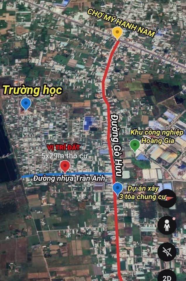 Đất mặt tiền KDC Hoàng Gia, Đức Hòa 145m² giá 2.69 tỷ - Kinh doanh sầm uất!