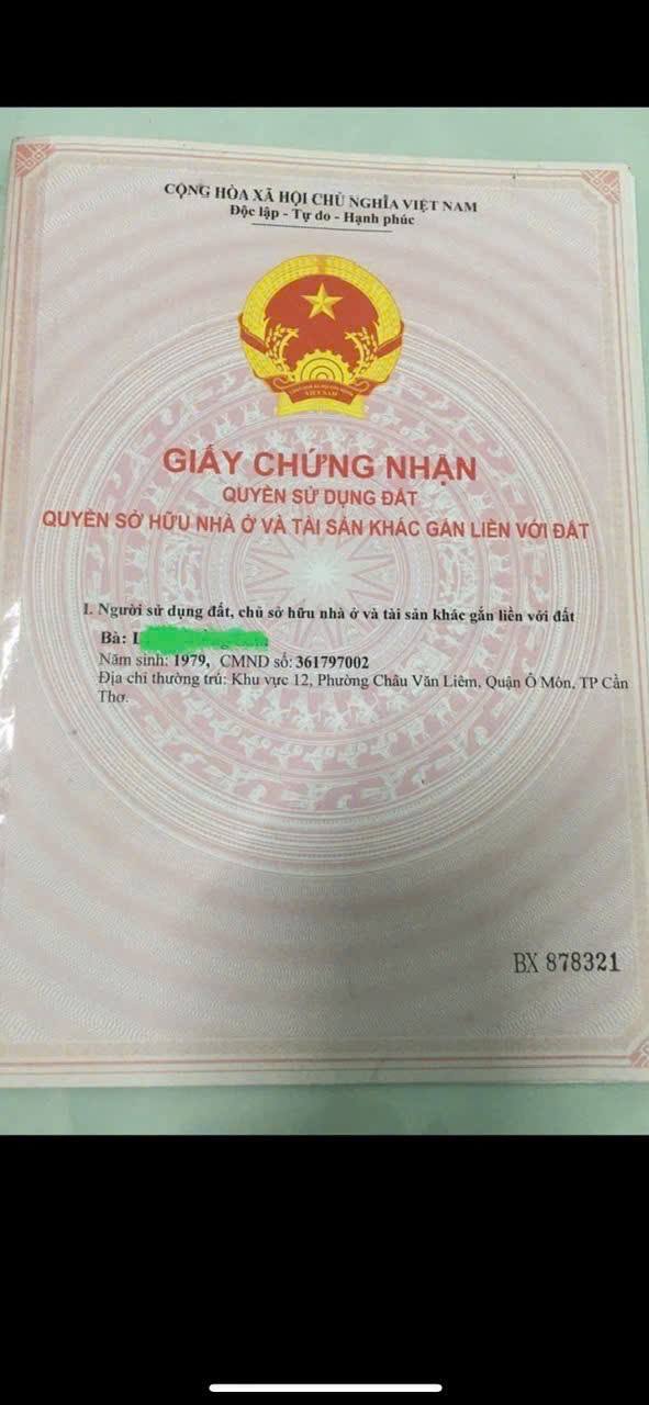 Đất mặt tiền đường Trần Hưng Đạo, quận Ô Môn 406m² giá 5.278 tỷ - Thương lượng ngay!