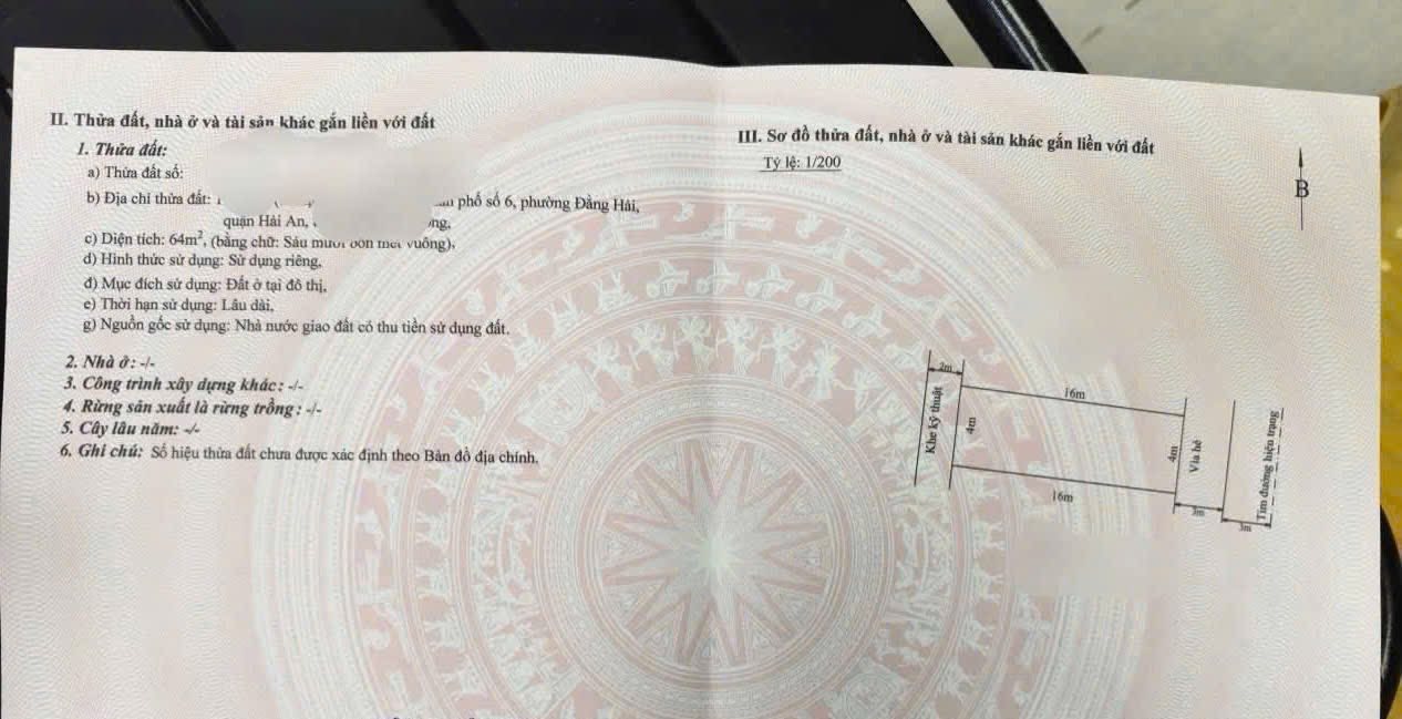 Đất nền Đằng Hải, Hải An, 58m² giá 4 tỷ - View vườn hoa tuyệt đẹp!