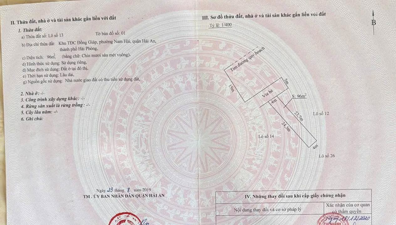 Bán gấp FrontHouse tại đường 40m, Quận Hải An - 96m² giá 7.2 tỷ