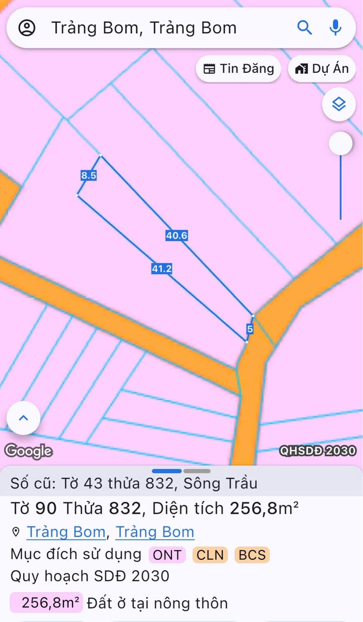Đất thổ cư 256m² tại Ấp 2 Sông Trầu giá chỉ 1.55 tỷ - Kinh doanh nhỏ lý tưởng!