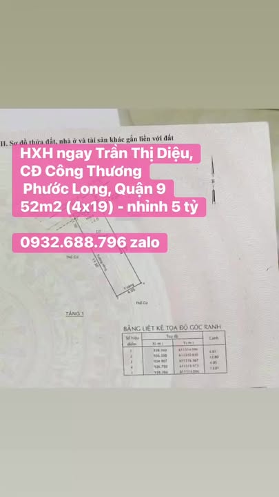 Nhà HXH Trần Thị Diệu 51,9m² nhỉnh 5 tỷ – Ô tô vào!