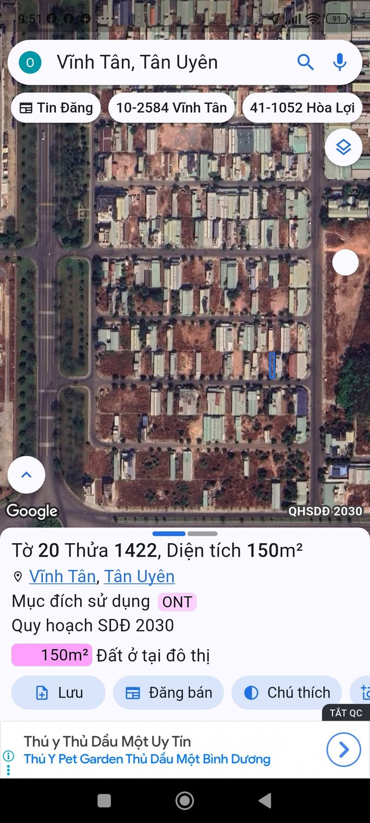 Đất thổ cư 150m² tại chợ Vĩnh Tân, giá 2.8 tỷ - Cơ hội đầu tư hấp dẫn!