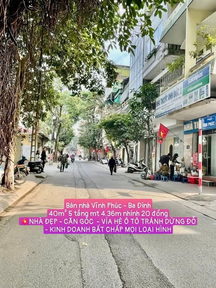 Nhà phố Vĩnh Phúc, Ba Đình 40m² giá 20 tỷ - Đầu tư sinh lời ngay!