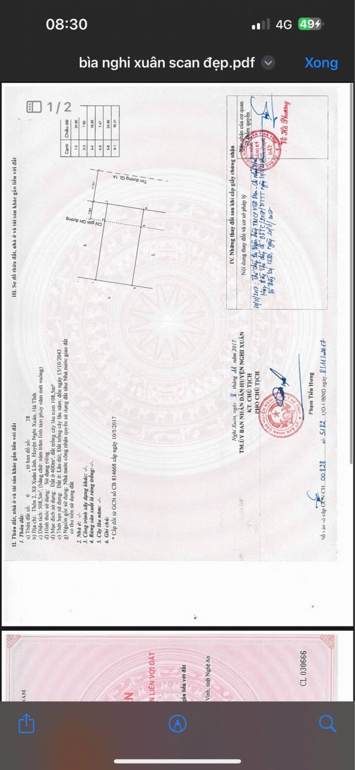 Đất nền Nghi Xuân, Hà Tĩnh 500m² giá 3 tỷ - Đầu tư sinh lời cực tốt!