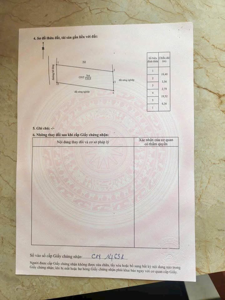 Đất thổ cư mặt tiền bê tông KDC Bàn Cờ, xã Hàm Liêm 120m² giá 500 triệu - Cơ hội đầu tư hấp dẫn!