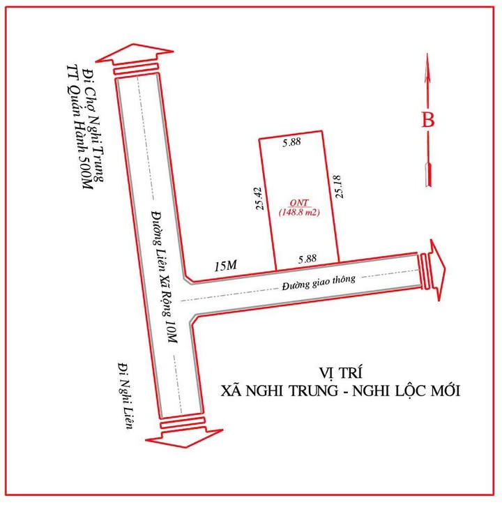 Đất nền xóm 4, Nghi Trung 148m² giá 1.39 tỷ - Cơ hội đầu tư tuyệt vời!