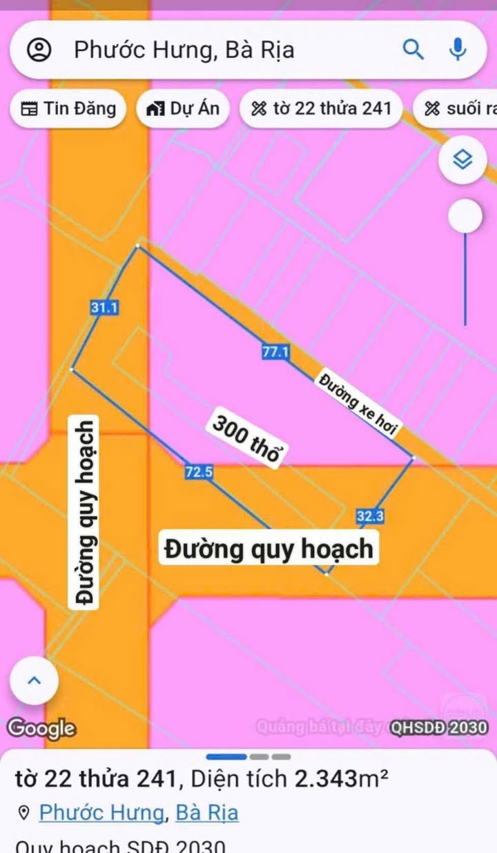 Đất nền Phước Hưng, Bà Rịa - 360m² giá tốt, cơ hội đầu tư hiếm có!