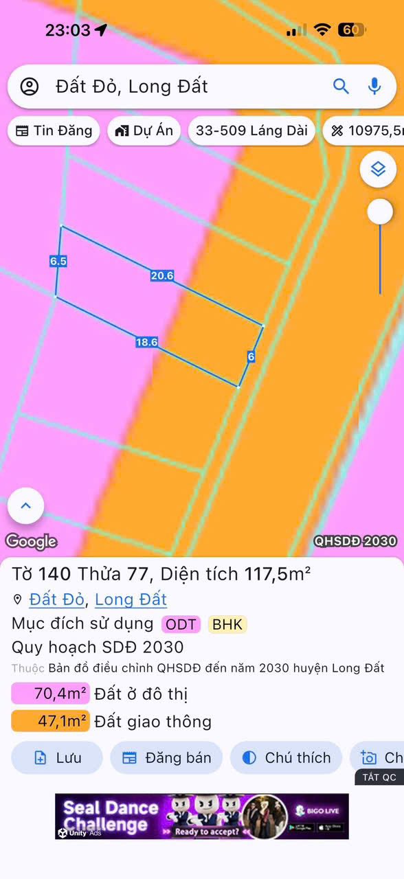 Đất nền Thị trấn Đất Đỏ 117m² giá 1.15 tỷ - Đầu tư sinh lời ngay!