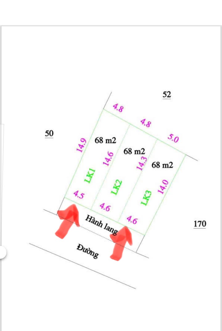 Đất thổ cư 68m² xã Lương Bằng, Hưng Yên giá 1.65 tỷ - Đường thông ô tô vào tận nơi!