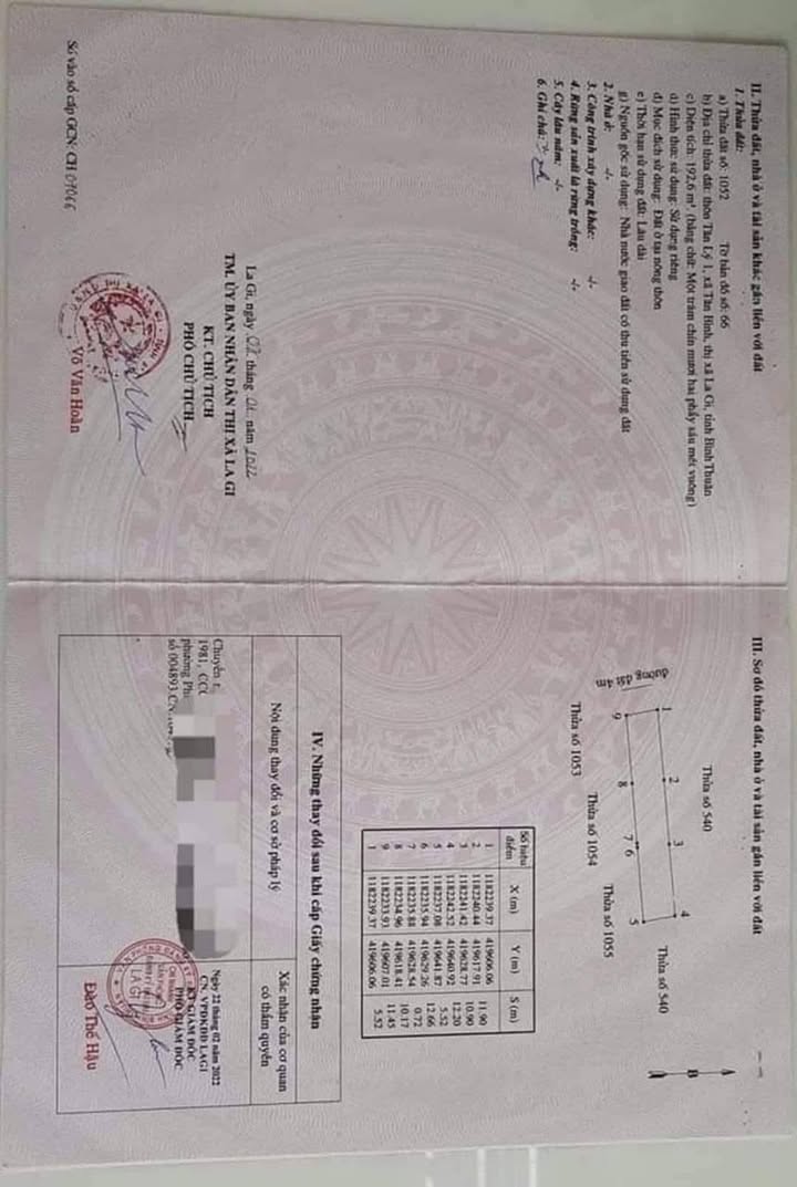 Đất nền hẻm 4m đường Nguyễn Trãi La Gi 193m² giá 900 triệu - Đầu tư sinh lời ngay!