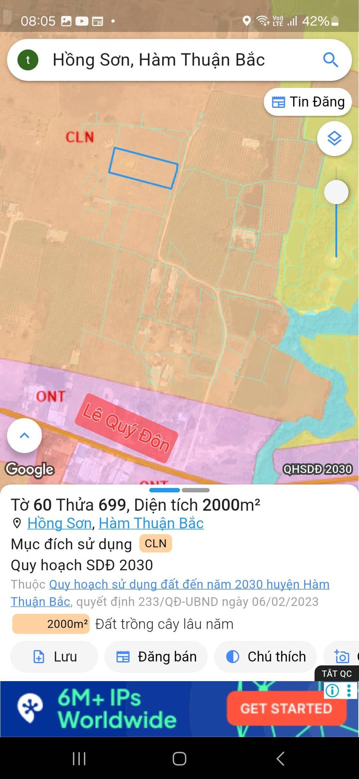 Đất thổ cư xã Hồng Sơn 2000m² giá 1.2 tỷ - Cơ hội đầu tư không thể bỏ lỡ!