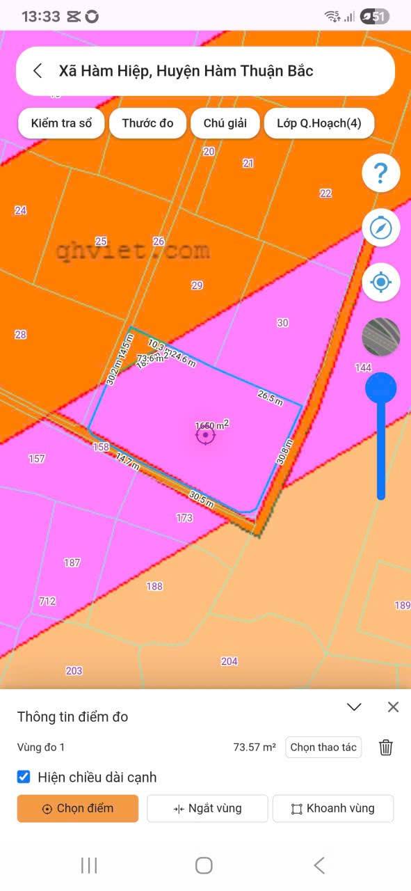 Đất nền xã Hàm Hiệp 1650m² giá 1.3 tỷ - Đầu tư sinh lời nhanh!