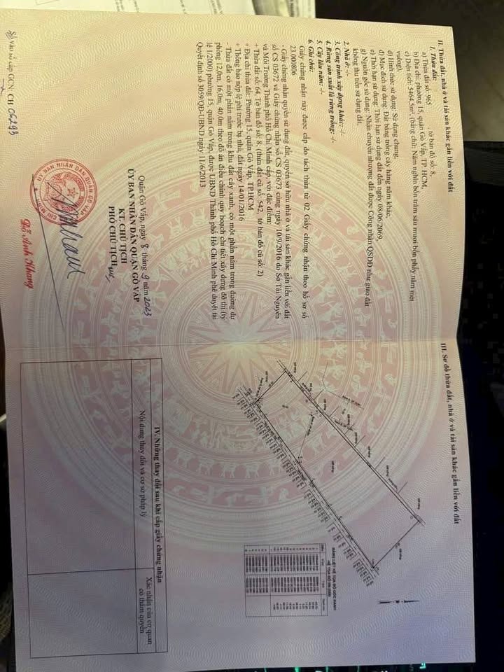 Đất nền 5.500m² phường 15 Gò Vấp giá 70 tỷ - Đầu tư sinh lời ngay!